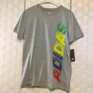 Adidas Gray Boys Large (14-16) T-shirt Read Description